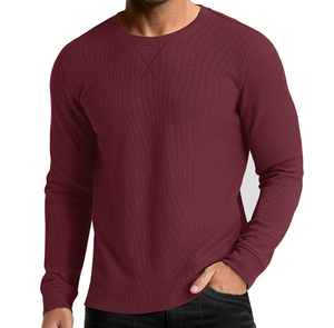Nueva Camiseta de Manga Larga con Cuello Redondo para Hombre, Estilo Europeo y Americano, Moda Otoño Invierno, Tejido Waffle - Product Image 2