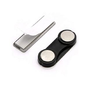 도매 맞춤 제작 금속 자석 명찰/플라스틱 무료 샘플 접착식 네오디뮴 마그네틱 이름표 홀더 배지 - Product Image 2