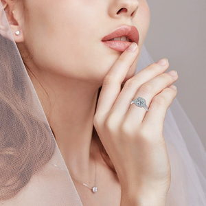 Anillos de Compromiso de Plata 925 con Baño de Rodio, Antideslustre, con Diamantes VVS1 GRA de 2 Quilates en Forma de Azúcar Cúbico de Color Fantasía, ¡Gran Venta! - Product Image 5