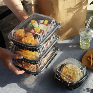 Bán Buôn Dùng Một Lần Thực Phẩm Container Tùy Chỉnh Hộp Với Thiết Kế Logo Lò Vi Sóng An Toàn Nhựa Container Phân Hủy Sinh Học Bao Bì - Product Image 1