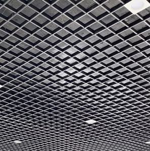 Современная перфорированная решетка из окрашенного в черный цвет алюминия для потолков в больницах, спортзалах, торговых центрах, отелях – влагостойкий металлический ламельный профиль - Product Image 5