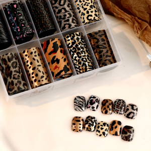 Papel de Transferencia para Uñas con Estampado de Leopardo, Venta al Por Mayor, Otoño e Invierno, para DIY con Opción de Logotipo Personalizado - Spicy Girls - Product Image 1