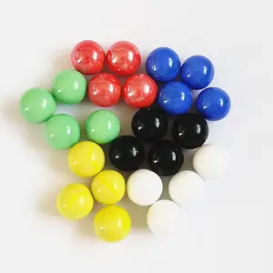 Harga Murah 16Mm 25Mm Bunga Warna-warni Bola Kaca Gingili Kelereng untuk Permainan Pocketlogic