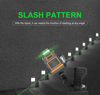 Niveau laser 3D automatique à auto-nivellement, professionnel, multi-cross, vert, magnétique, 5 points, outil de construction, nivel laser