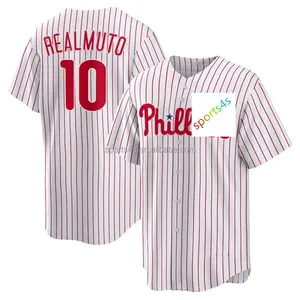 Alta qualità a basso prezzo philphia philie baseball indossa la vendita economica 10 Realmuto 22 Mccutchen 16 Marsh 27 Nola 28 Bohm jersey