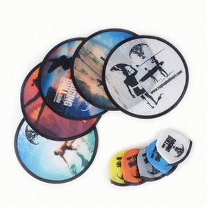 Custom Logo Soft Nylon Foldable Flying Disc Pocket Size <b>Collapsible</b> Flyer with <b>Storage</b> Pouch for Beach Party Events - Product Image 3
