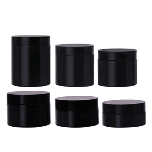 Black PET Cosmetic <b>Jars</b> for Canned Food Candy <b>Cookie</b> & Baby Food Custom Logo 80ml-250ml Sizes - Product Image 1