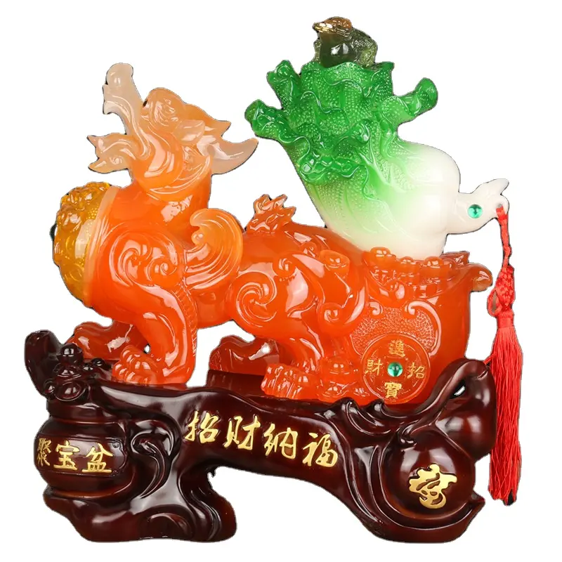 Pixiu Statue d'art et d'artisanat pour chambre Pi Seav Feng Shui décoration intérieure résine Pixiu figurine Statue d'animal 2023
