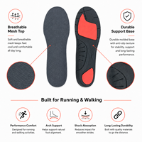 Plantillas Deportivas para Correr para Hombre, Plantillas Atléticas con Absorción de Impactos para Correr, Baloncesto y Entrenamiento, Soporte de Arco Neutro