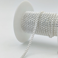 Fabricant de chaînes en argent 925, chaînes classiques à maillons ronds de 2,76 mm, chaîne gourmette en argent sterling 925 pour la fabrication de colliers et bracelets.
