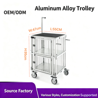 Cage de toilettage pour chien pour salon d'animaux, cage pliable en acier inoxydable avec table et bras réglable OEM ODM
