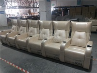 Meilleure vente de canapé de cinéma en cuir de luxe inclinable confortable design moderne fauteuil de cinéma VIP inclinable manuel