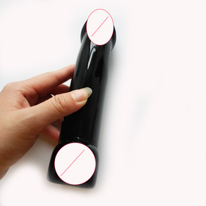 2020 lanzó hecho a mano 17cm consolador masaje rollerr negro obsidiana juguetes sexuales para el cuerpo - Product Image 4