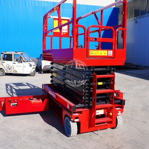 Platform Kerja Udara Portabel <span class=keywords><strong>Scissor</strong></span> Lift Hidrolik 4M 6M 8M 10M 12M Gudang Listrik 220V 380V Self-propelled - Product Image 3