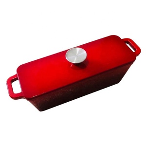 Vente en gros de moule à pain en fonte émaillée moule à pain en fonte avec couvercle rectangulaire moule à pain en étain ustensiles de cuisson - Product Image 3