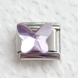 Bracelet élastique DIY en cristal multicolore avec breloque en acier inoxydable de style italien, perle et cœur, bracelets de style italien - Product Image 3