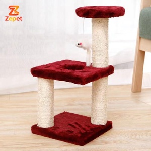 Meilleures ventes : <span class=keywords><strong>Arbre</strong></span> à <span class=keywords><strong>chat</strong></span> en bois et sisal, structure d'escalade avec plateforme de saut et griffoir pour petits chats, prix usine - Product Image 4