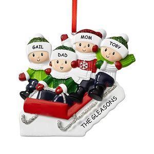 Adorno Navideño Personalizable <span class=keywords><strong>de</strong></span> Resina con Forma <span class=keywords><strong>de</strong></span> Trineo Familiar, Colección <span class=keywords><strong>de</strong></span> <span class=keywords><strong>Adornos</strong></span> Colgantes <span class=keywords><strong>para</strong></span> Árbol <span class=keywords><strong>de</strong></span> Navidad, <span class=keywords><strong>para</strong></span> 2-6 Miembros - Product Image 3