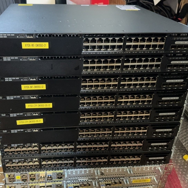 Clean Stock WS-C3650-24TS-L Multi-Gigabit Layer 3 Managed Switch 24x 10/100/1000 Ports + 4x 1G SFP Uplinks Networks Switch