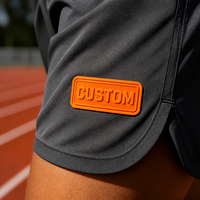 Étiquette en caoutchouc personnalisée pour vêtements de sport, patch en silicone pour tenues de gym, logo de cou sans étiquette à toucher doux, gaufré, fabrication OEM, durable