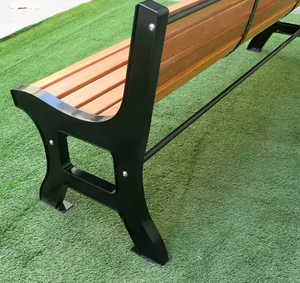 Banco Largo de Madera Personalizado al por Mayor, Banco para Parque Público, Asiento para 3 Personas, Banco Largo de Madera para Exteriores - Product Image 5