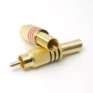 welded audio and video plug, RCA audio cable, audio speaker power amplifier connector