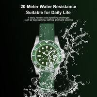Montre automatique mécanique pour homme avec logo personnalisé, fabriquée en usine, étanche 20 ATM, avec verre saphir en acier inoxydable