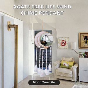 Ágata Natural cristal grava sueño red árbol vida viento carillón colgante Feng Shui estudiante recuerdo cuarzo transparente cornalina colgante - Product Image 2