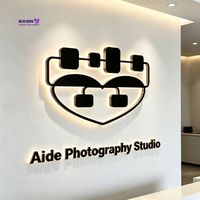 Enseigne 3D personnalisée en acrylique rétroéclairée par LED, lettres en acier inoxydable épaisses, publicité pour les centres commerciaux, les magasins, les bureaux, les immeubles commerciaux
