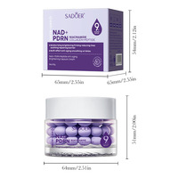 Crème Visage en Capsules PDRN avec Niacinamide, Collagène, Acide Hyaluronique, Hydratante et Éclaircissante pour la Peau