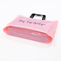 Sacs en plastique rose pour vêtements, petites sacoches d'affaires avec Logo imprimé, sacs de Boutique, vente en gros,