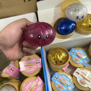 J on Stock Glitter Dumpling <b>Squishy</b> 8.5cm Soft Squeezable Kawaii Unisex EN71 Certified Squeeze Toy - Product Image 2