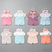 Ensemble de vêtements pour bébé unisexe Bulala, 4 pièces, coton, imprimé animal, t-shirt à manches courtes, bavoir, body pour bébé, respirant