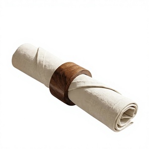 Anillo para Servilletas de Madera Ecológica de Lujo Moderno, 4.5cm, Acabado Pulido, Decoración de Mesa para Bodas y Cenas - Product Image 1