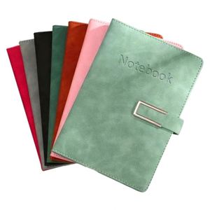 Cahiers en papier personnalisés, couverture rigide en cuir PU avec serrures, format A5, pour les étudiants - Product Image 1