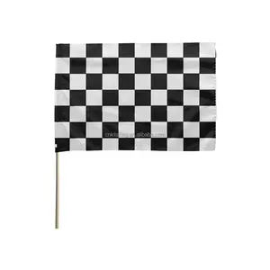Bandiere per auto da corsa a mano a scacchi bandiere f1 da corsa con stampa personalizzata