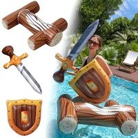 Ensemble de combat aquatique gonflable avec bouclier et épée, jouets flottants gonflables pour adultes, jouet de duel pour fête de natation estivale