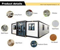 Casa Contenedor Plegable y Expandible, Casa Modular Prefabricada de Lujo con Cocina, Baño y Dormitorio para Uso Residencial Familiar