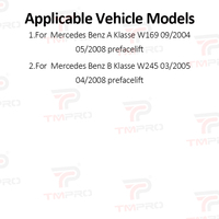 TMPRO Luz Intermitente Secuencial LED para Espejo Lateral, Indicador de Señal de Giro para Mercedes Clase A B W169 W245 Prefacelift, Pieza Exterior