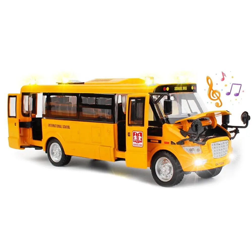1:32 grandi modellini di scuolabus in metallo pressofuso