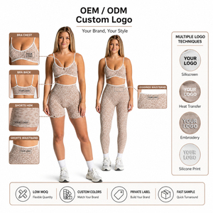 Set da <span class=keywords><strong>Donna</strong></span> 3 Pezzi con Stampa Leopardata Senza Cuciture, <span class=keywords><strong>Abbigliamento</strong></span> in Filato Opaco di Alta Qualità dai Migliori Produttori di <span class=keywords><strong>Abbigliamento</strong></span> - Product Image 2