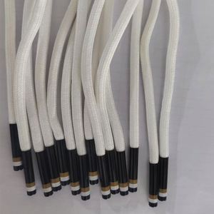 100% Braided Polyester Drawstring Cord Custom Hoodie <b>String</b> Aglet Metal Tip for Round Hoodie Pants & Shoes - Product Image 3