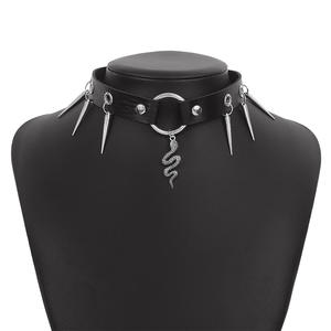 Nieuw Binnen <span class=keywords><strong>Punk</strong></span> <span class=keywords><strong>Rock</strong></span> Gothic Lederen Ketting Mode Sieraden <span class=keywords><strong>Punk</strong></span> Hanger Kettingen Voor Meisjes - Product Image 5