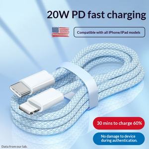 Câble de données tressé à charge ultra-rapide PD20W pour 14promax/Phone13 avec connecteurs <span class=keywords><strong>Lightning</strong></span> et Type-C - Product Image 3