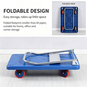 Shopping Wagon Grocery Ready Sturdy Basket Easy Maneuver Fold Down Folding Shopping <b>Cart</b> With Wheels Heavy Duty Folding <b>Cart</b> - Product Image 4