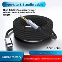 Kabel Audio Type-C ke 3.5mm Adaptor AUX Mobil Jack Headphone dengan Konduktor Tembaga untuk Sistem Audio Dalam Mobil dan Ponsel
