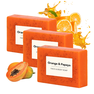 Tự Nhiên Tẩy Tế Bào Chết Chà Xà Phòng Cho Khô Da Dầu Đu Đủ Nghệ Kojic Axit Cho Làm Sáng Mụn Trứng Cá Điều Trị Giữ Ẩm Thanh Xà Phòng - Product Image 2