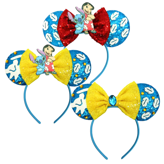 2025 New Cartoon Mouse Ears Headbands Girls Kids Bow Hairband for Cosplay and Holiday Halloween Ears Best Ever Headbands