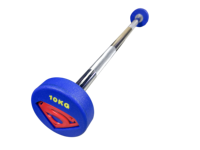 BLD Barre d'haltères fixe style Superman, revêtement CPU, noyau en acier massif, inodore, antidérapante, poignée moletée durable, 10 kg, réglable, pour salle de sport à domicile