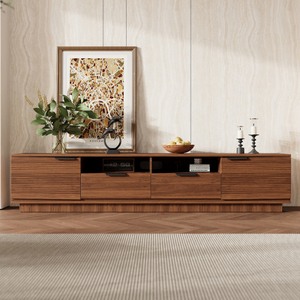 Soporte de <span class=keywords><strong>TV</strong></span> de 78 Pulgadas para Sala de Estar Estilo Mid-Century, para Televisores de hasta 85 Pulgadas, con Cajón Profundo y Gestión de Cables, Bisagras de Cierre Suave - Product Image 2